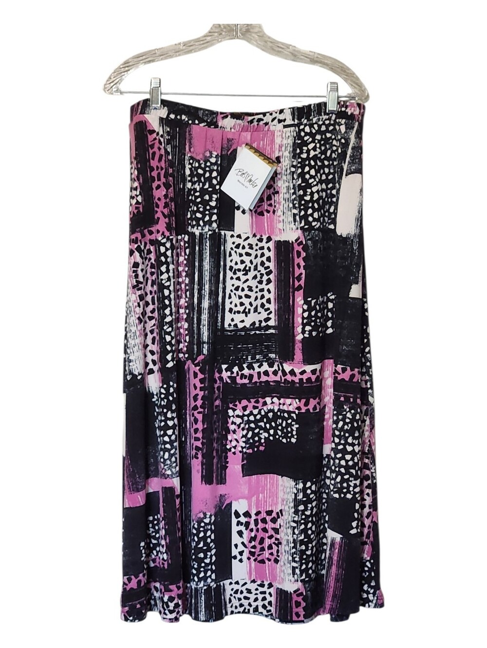NEW Bob Mackie Wearable Art Abstract Brush Stroke A-Line Skirt Size Medium